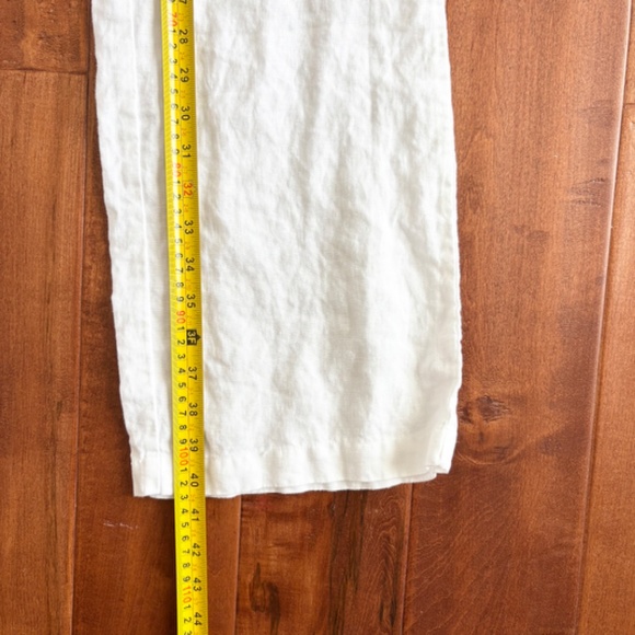 Y2K GUESS 100% White Linen Straight Leg Pants Women M - Picture 9 of 13